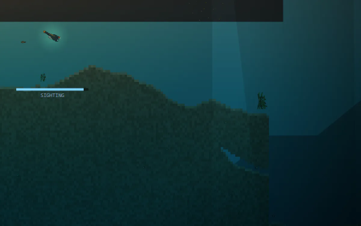 SOUNDLINE: a diver going down into dark water